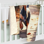 Dachshund Watercolor Autumn Path Throw Blanket | Premium Dog Prints | Tritan — view 6 of 9