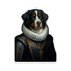 Bernese Mountain Dog Renaissance Royal Portrait Sticker, Dog Portrait Vinyl Decal, Kiss-Cut Sticker, Bernese Mountain Dog Lover Gift