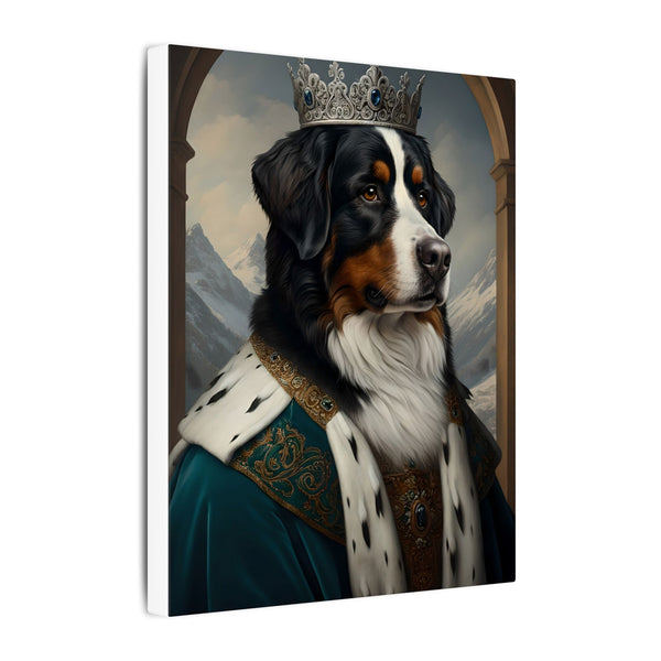 Bernese Mountain Dog Renaissance Royal Portrait Canvas Wall Art, Regal Dog Painting, Bernese Mountain Dog Lover Gift, Stretched Canvas
