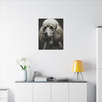 Poodle Charcoal Portrait Canvas Wall Art, Elegant Dog Lover Gift, Pet Owner Home Decor, Modern Animal Art Print for Dog Mom/Dad