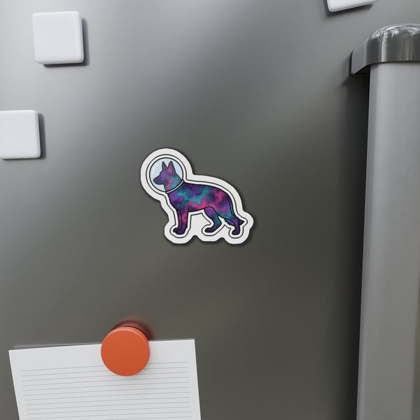Cosmic German Shepherd Magnet | Tritan — Lifestyle View