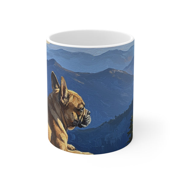 Acrylic French Bulldog - Mountain Overlook | Ceramic Mug 11oz