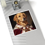 Golden Retriever Kings & Queens Royal Portrait Sticker, Dog Portrait Vinyl Decal, Kiss-Cut Sticker, Golden Retriever Lover Gift