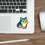 Chibi Siberian Husky Holo Sticker | Tritan