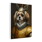 Shih Tzu Medieval Knight Portrait Canvas Wall Art, Regal Dog Painting, Shih Tzu Lover Gift, Stretched Canvas