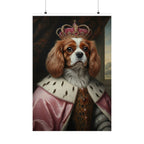 Cavalier King Charles Spaniel Kings & Queens Royal Portrait Matte Poster, Regal Dog Art Print, Wall Art