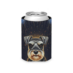 Miniature Schnauzer America 250 Can Cooler, Patriotic Dog Art Pattern, Schnauzer Gift for Him Her, USA Party Drink Holder