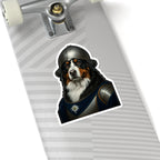 Bernese Mountain Dog Medieval Knight Portrait Sticker, Dog Portrait Vinyl Decal, Kiss-Cut Sticker, Bernese Mountain Dog Lover Gift