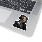 French Bulldog Medieval Knight Portrait Sticker, Dog Portrait Vinyl Decal, Kiss-Cut Sticker, French Bulldog Lover Gift