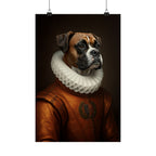 Boxer Renaissance Royal Portrait Matte Poster, Regal Dog Art Print, Boxer Lover Gift, Wall Art