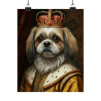 Shih Tzu Kings & Queens Royal Portrait Matte Poster, Regal Dog Art Print, Shih Tzu Lover Gift, Wall Art