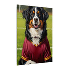 Bernese Mountain Dog Oil Painting Soccer Portrait Canvas Art | Berner Dog Gift | Pet Loss Memorial Wall Art Decor