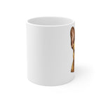 French Bulldog Stained Glass Monochrome Gold Ceramic Mug 11oz | Dog Lover Gift