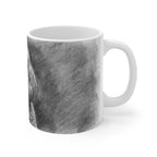 Poodle Charcoal Portrait Ceramic Mug 11oz | Premium Dog Art | Tritan
