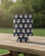 Australian Shepherd Can Cooler, America 250 Patriotic Dog Pattern Gift, Aussie Decor, Independence Day Drink Coolie