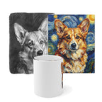 Corgi Home Set — 3 Art Styles | Canvas + Blanket + Mug