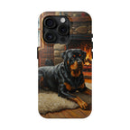 Acrylic Rottweiler - Winter Hearth | Tough Phone Case