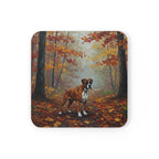 Acrylic Boxer - Autumn Woods | Cork Back Coaster
