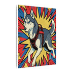 Siberian Husky Canvas Print - Dynamic Comic Book Pop Art Dog Wall Decor