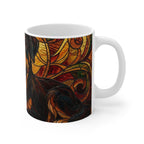 Rottweiler Stained Glass Warm Jewel Ceramic Mug 11oz | Dog Lover Gift