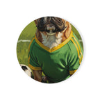 French Bulldog Oil Painting Soccer Portrait Coaster | Dog Lover Gift | Pet Decor for Home | Cute Frenchie Art
