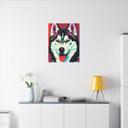 Pop Art Husky Canvas — Bold Dog Wall Art