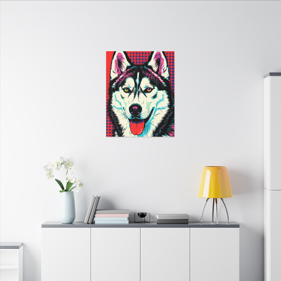 Pop Art Husky Canvas — Bold Dog Wall Art
