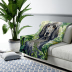 Poodle Watercolor Rain Garden Throw Blanket | Premium Dog Art | Tritan