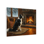 Border Collie Canvas Wall Art, Dog Lover Gift, Pet Portrait Print, Acrylic Painting Style, Animal Home Decor