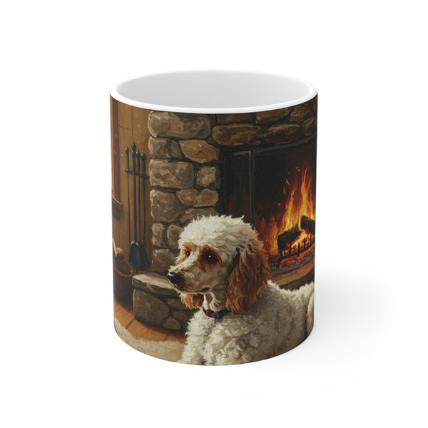 Acrylic Poodle - Winter Hearth | Ceramic Mug 11oz