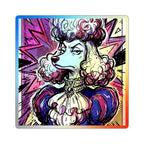 Poodle Comic Pop Art vinyl sticker by Tritan, angled view