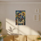 English Bulldog Post-Impressionist Oil Painting Canvas Wall Art | Funny Dog Decor Gift for Him Her | Bulldog Lover Art Print