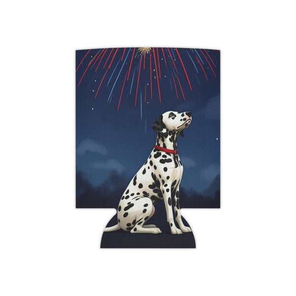 Dalmatian Can Cooler, America 250 Patriotic Dog Pattern Gift, USA Flag Insulator, America 250 Party Decor, Premium Drink Holder for Dog Lovers