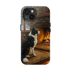 Acrylic Border Collie - Winter Hearth | Tough Phone Case