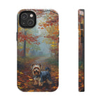 Acrylic Yorkshire Terrier - Autumn Woods | Tough Phone Case