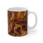 Australian Shepherd Low Poly Warm Jewel Ceramic Mug 11oz | Dog Lover Gift