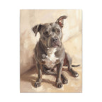 Blue Staffy — Painted Portrait Canvas