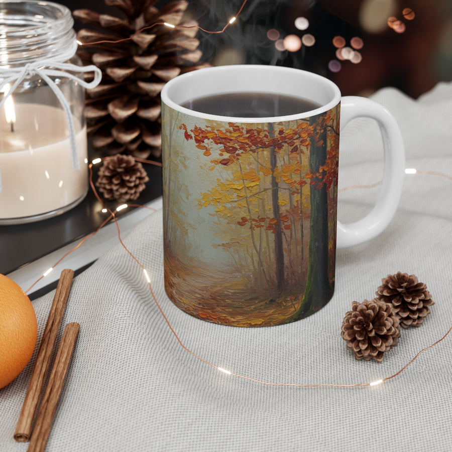 Acrylic Gallery Print Cane Corso - Autumn Woods | Ceramic Mug 11oz