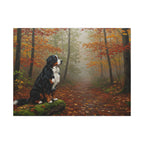 Bernese Mountain Dog Wall Art | Stretched Canvas Print | Dog Lover Gift | Pet Portrait | Acrylic Painting Style Decor