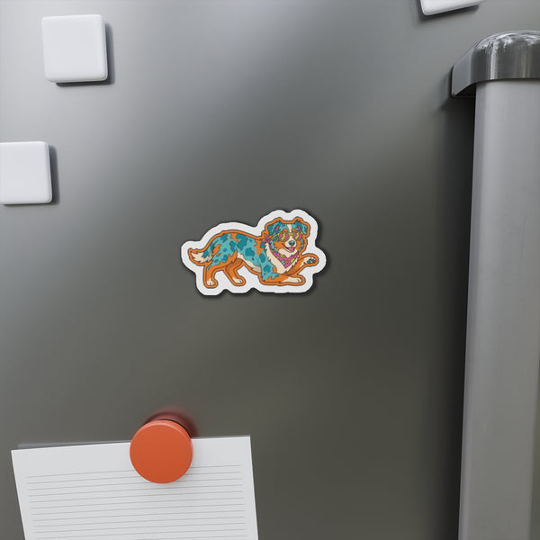 Y2K Australian Shepherd Magnet | Tritan — Lifestyle View