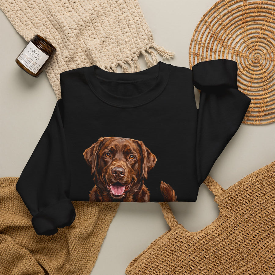 Labrador Retriever Sweatshirt | Painterly Dog Art Crewneck | Lab Mom Gift | Cozy Pullover for Dog Lovers | Pet Portrait Apparel
