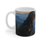 Acrylic Rottweiler - Mountain Overlook | Ceramic Mug 11oz
