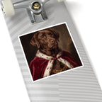 Labrador Retriever Kings & Queens Royal Portrait Sticker, Dog Portrait Vinyl Decal, Kiss-Cut Sticker, Labrador Retriever Lover Gift