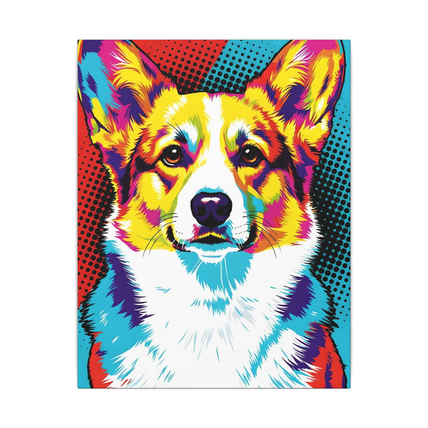 Pop Art Corgi Canvas — Bold Dog Wall Art