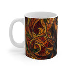Beagle Stained Glass Warm Jewel Ceramic Mug 11oz | Dog Lover Gift