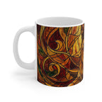 German Shepherd Stained Glass Warm Jewel Ceramic Mug 11oz | Dog Lover Gift