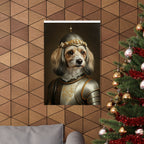 Havanese Medieval Knight Portrait Matte Poster, Regal Dog Art Print, Havanese Lover Gift, Wall Art