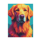 Golden Retriever Pop Art Canvas Print, Dog Wall Art Decor, Golden Mom Gift, Pet Portrait Art, Modern Dog Lover Gift Idea