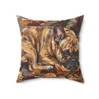 French Bulldog Pillow, Acrylic Painting Dog Art, Autumn Woods Frenchie Decor, French Bulldog Gift for Dog Lovers, Pet Portrait Style — view 5