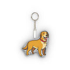 Pop Art Golden Retriever Plush Keychain | Tritan